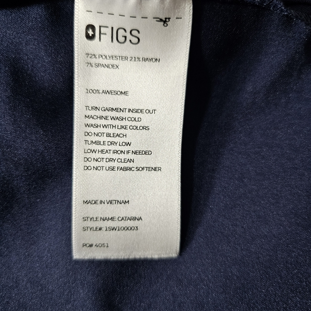 FIGS Blue Technical Collection One-Pocket Medical Scrub Top, Women’s 3XL - Picture 6 of 9